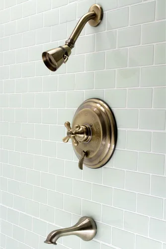 Vista 2 de Kingston Brass KB36330AX - Grifo de restauración para bañera y ducha, 7.13 x 7.5 x 4.94, latón antiguo