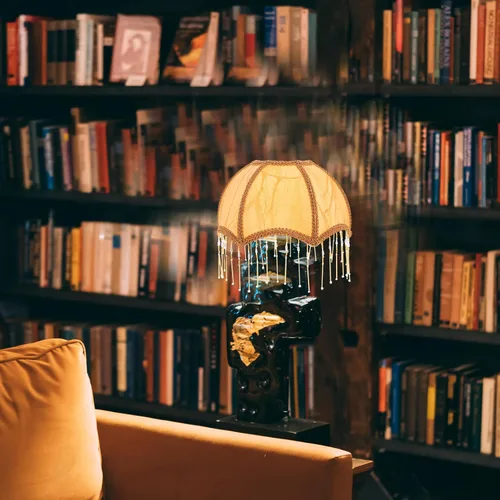 Vista 8 de DOITOOL Pantalla de lámpara festoneada, pantalla de lámpara vintage con flecos, pantalla europea de repuesto vintage, cubierta de lámpara de pie