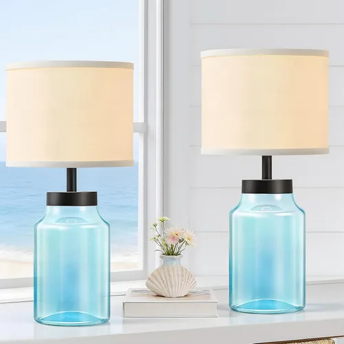 Vista 8 de GyroVu Lámpara de Mesa Rellenable para Decoraciones Navideñas, Lámpara de Mesa con Vidrio Transparente Rellenable DIY, Lámpara de Vidrio Moderna