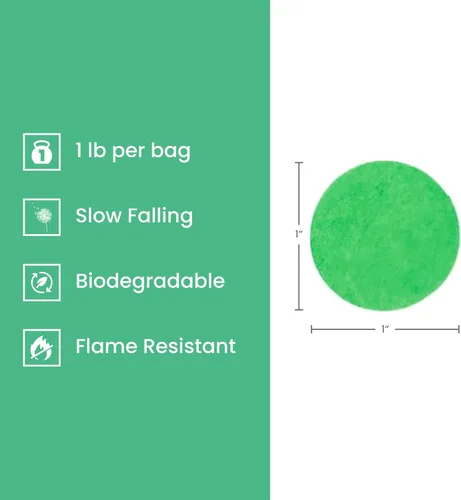 Vista 2 de Ultimate Confetti Puntos de confeti de papel de seda biodegradables, color azul bebé, círculos de papel de seda revoloteantes para uso de cañones