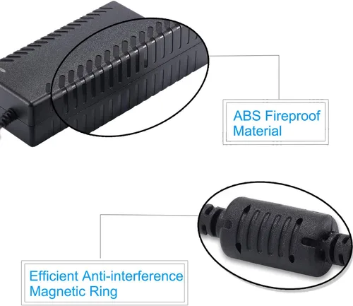 Vista 6 de Adaptador de fuente de alimentación de 15 V 5 A, 75 W, CA, CC, 15 voltios, adaptador de 5 amperios compatible con cable de cargador de 4.8 A 4800 mA