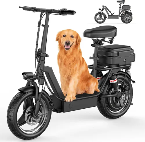 Electric Scooter for Adults, 25MPH Top Speed, 35 Miles Max Range, 1000W Peak Motor, 48V 13Ah Battery, 14" E Scooter with Seat, Dual Suspension Oscuro