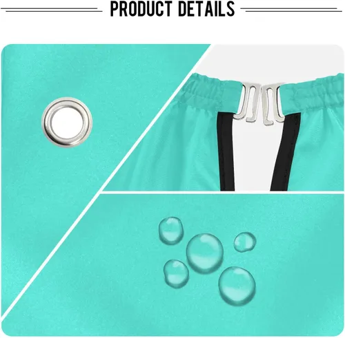 Vista 4 de Cabo y delantal de barbero azul pavo real, capa de corte de pelo de poliéster, capa de tinte para el cabello mujeres, Turquesa