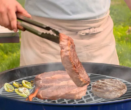 Vista 7 de onlyfire - Rejilla de hierro fundido de repuesto para parrilla gourmet Weber de 22 pulgadas