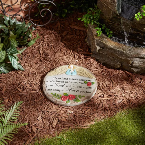 Vista 5 de DII Colección Memorial Stepping Stone, cemento, difícil de perder, 9.75 pulgadas de diámetro