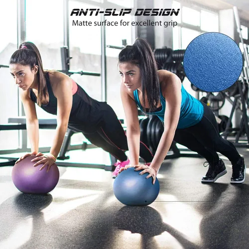 Vista 3 de 9 Inch Exercise Pilates Ball Mini Exercise Barre Ball for Yoga,Stability Exercise Training Gym Anti Burst and Slip Resistant Balls Physical Therapy