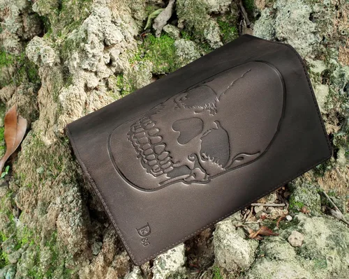 Vista 2 de DK86 Cartera larga para hombre Cuero de grano completo Bloqueo RFID Cartera plegable Cartera Rodeo, café, (Coffee A), Billetera plegable
