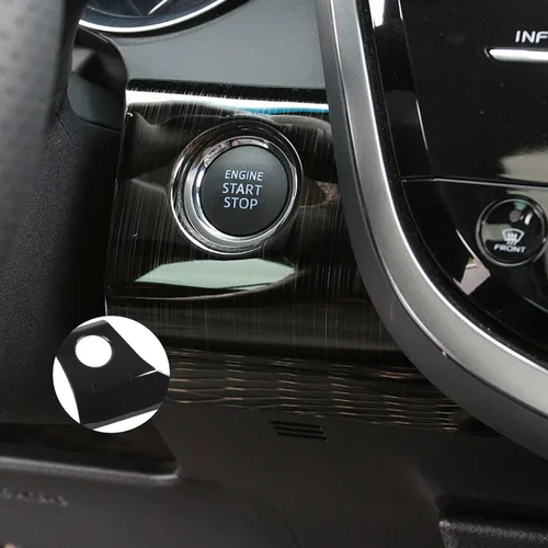 Vista 6 de Xotic Tech - Cubierta del marco del botón de arranque del motor, accesorios interiores, compatible con Toyota Camry 2018-2024