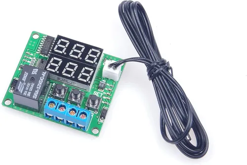 Vista 5 de Módulo de termostato digital de 12 V CC de -58 ℉ a 257 ℉ Fahrenheit, pantalla de temperatura controlador de temperatura con relé de 20 A, sonda