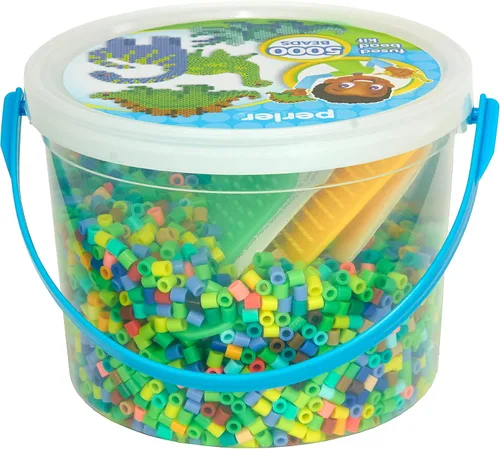 Vista 2 de Perler Kit de actividades para manualidades con cuentas de dinosaurios, 5004 piezas