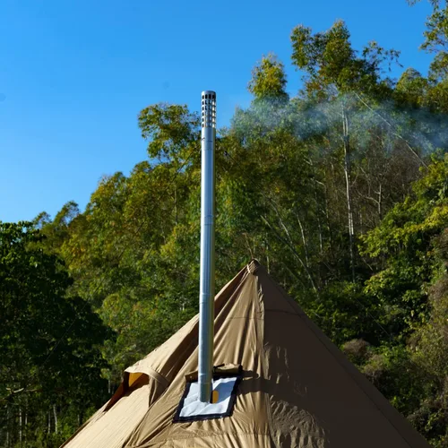 Vista 2 de SoloWilder Tubo de estufa Pantalla de pararrayos de chispas Filtro de tubo de chimenea de acero inoxidable Tapa superior de Stovepipe 2,36 pulgadas