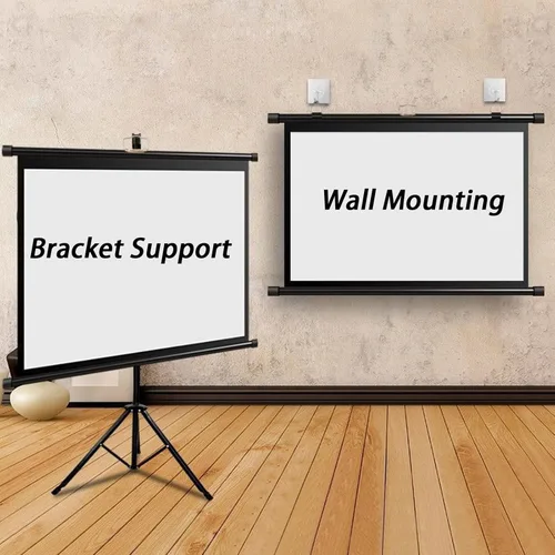 Vista 2 de Portable HD Projector Screen With Tripod Stand, Tripod Projector Screen, Adjustable Screen Height, Lightweight Carry, 60/72-inch Aspect Ratio 16:9