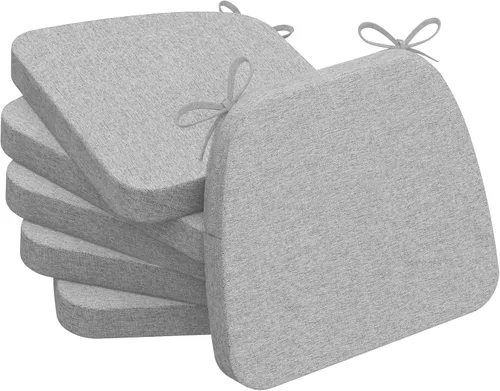 Vista 79 de AAAAAcessories - Cojines para silla en forma de D, 2" de espesor, almohadillas para sillas de comedor con lazos y removibles, cubierta lavable a