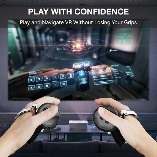 Vista 6 de APEXINNO VR Controller Grips Cover for Meta Quest 3 Accessories, Silicone Hand Grips Skin Protector for Oculus Quest 3 Controllers, with Adjustable