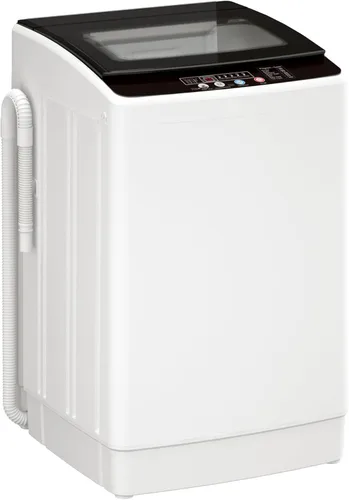 Vista 10 de Auertech Lavadora portátil de 18 libras, lavadora portátil totalmente automática con pantalla LED, 7 ciclos de lavado, 4 niveles de agua, lavadora