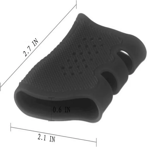 Vista 3 de Funda de guante con agarre táctico de goma para Glock 17 19 20 21 22 23 25 31 32 34 35 37 38 41