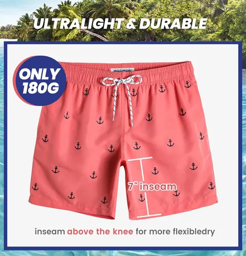 Vista 9 de maamgic Traje de baño para hombre, de secado rápido, con forro de malla, divertido traje de baño