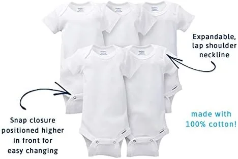 Vista 4 de Gerber - mameluco de manga corta unisex para bebé paquete de 8