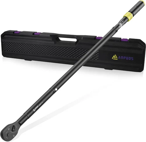 Vista 11 de ANPUDS Llave dinamométrica de clic de 3/8 de pulgada, 5-45 pies-libras/6.8-61 Nm, de doble dirección, aluminio ligero, 72 dientes, llave