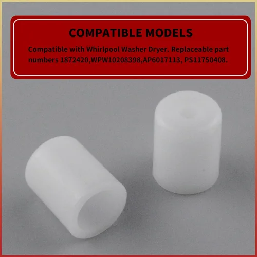 Vista 5 de 4 piezas W10208398 para lavadora y secadora, bisagra de puerta, pieza de repuesto compatible con Whirlpool Carga frontal Lavadora de ropa que