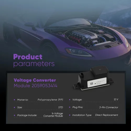 Vista 2 de Módulo convertidor de voltaje 2059053414 Reemplazo para Mercedes-Benz C300 GLE350 GLS450 S560 G550 C43 C63 AMG W205 W253 W257 W213 CLC Clase C Clase