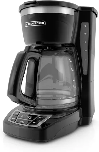 Vista 4 de BLACK+DECKER EM720CB7 Horno digital de microondas, 700 W, acero inoxidable, 0.7 pies cúbicos y cafetera programable CM1160B de 12 tazas, negro/acero
