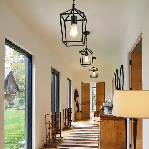 Vista 8 de Sheetea 2 Pack Pendant Lights Kitchen Island, Modern Black Light Fixtures