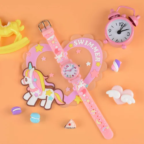 Vista 6 de Venhoo Reloj de pulsera de silicona impermeable para niños de 3 a 10 años con diseño de dibujos animados en 3D