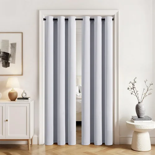 Vista 112 de MIULEE Cortinas opacas para dormitorio o sala de estar, juego de 2 paneles de cortina para ventana con aislamiento térmico y bloqueo de luz