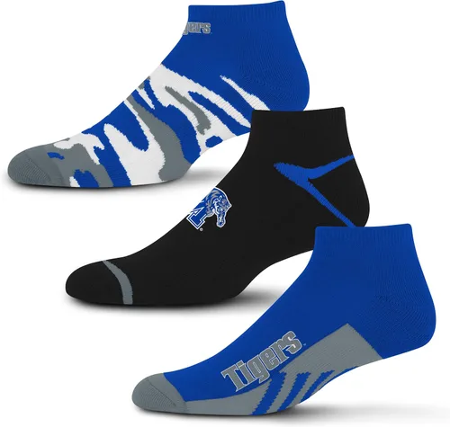 Vista 46 de For Bare Feet Paquete de 3 calcetines tobilleros unisex para adultos de la NCAA Camo Boom