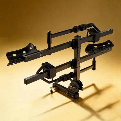 Vista 2 de TANX Portabicicletas para bicicletas eléctricas, soporte de bicicleta de neumático grueso para enganche de remolque de 2 bicicletas, plataforma