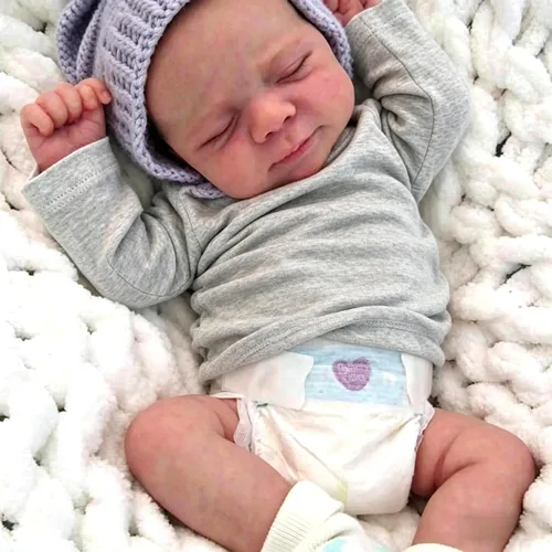 Vista 18 de Anano Muñecas Reborn de Bebé de Silicona de Cuerpo Completo - 18 pulgadas Muñeca Realista de Bebé Niña, Muñeca de Bebé de Silicona Completa