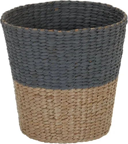 Vista 12 de Household Essentials Cesta de basura tejida, papelera de cuerda de papel gris para baño, dormitorio, oficina