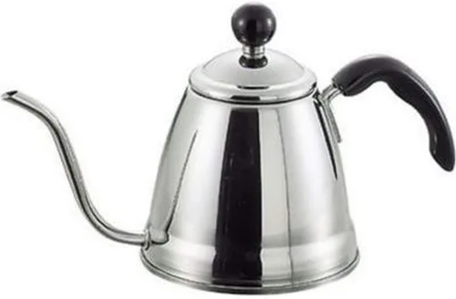 Vista 8 de JapanBargain 4061, hervidor de té japonés con cuello de cisne para verter sobre café y té, acero inoxidable, compatible con estufa de calor