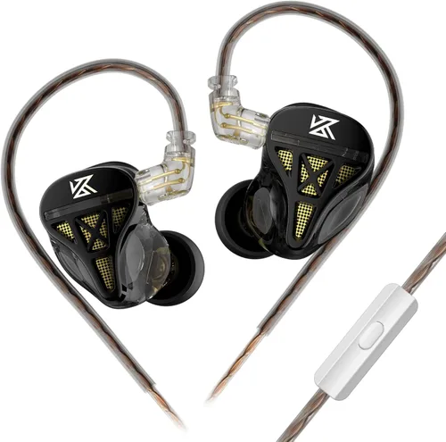 Vista 17 de KZ Castor - Auriculares intrauditivos, sonido de graves mejorado HiFi, IEMs aislantes de ruido ajustables, auriculares con cable de doble