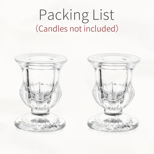 Vista 8 de Portavelas de cristal cónico: candelabros transparentes modernos pequeños portavelas para mesa de boda, centro de mesa, fiesta, comedor, hogar