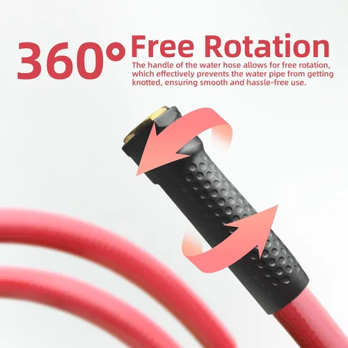 Vista 3 de Solution4Patio - Manguera de jardín corta de 5/8 pulgadas x 10 pies, sin torceduras, sin fugas, accesorios macho/hembra, tubo de agua resistente