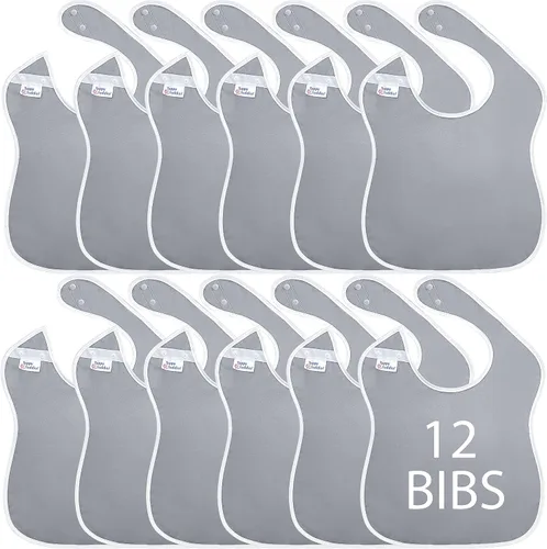 Vista 11 de Baberos grandes impermeables para exteriores, colección de 4 unidades, 12 unidades, 48