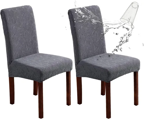 Vista 29 de Fundas impermeables para sillas de comedor, fundas elásticas para sillas Parsons, para comedor, cocina, funda protectora para silla de comedor