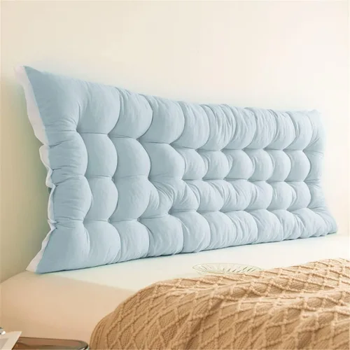 Vista 9 de Almohada para cabecera tapizada con montaje en pared para dormitorio, cama grande con respaldo y soporte de posicionamiento, almohada de lectura