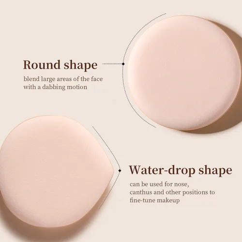 Vista 7 de MOHOPE 8 esponjas de maquillaje con cojín de aire para base con caja portátil, esponja de mezcla sin látex para líquidos, crema, base y polvo