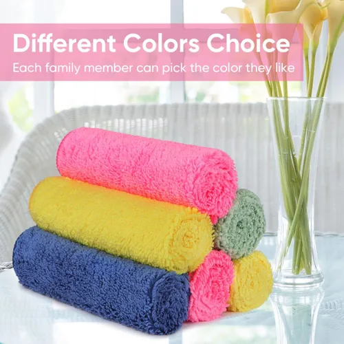 Vista 7 de HOMEXCEL Paquete de 12 paños de microfibra, altamente absorbentes y suaves, paños de lavado multiusos para baño, gimnasio, hotel, spa y cocina, 12 x