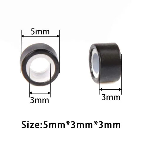 Vista 3 de 1000 anillos de microeslabones de silicona de alta calidad, cuentas forradas de 0.197 in para extensiones de cabello con punta I