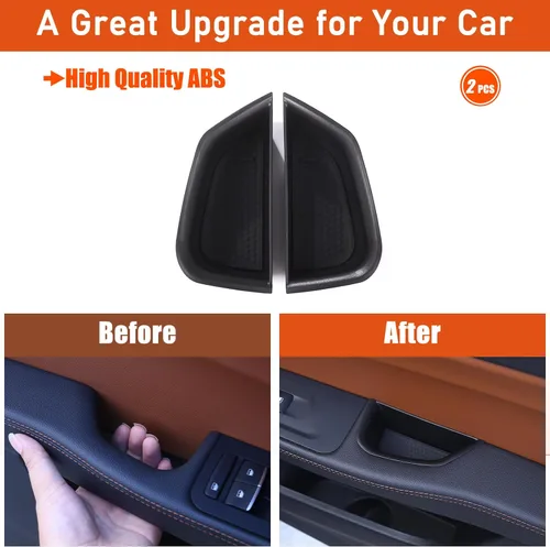 Vista 2 de TOYCIDFG Caja de almacenamiento lateral para puerta delantera compatible con Alfa Romeo Giulia 2017-2020 con reposabrazos para teléfono, caja