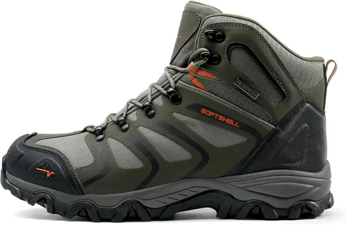Vista 2 de NORTIV 8 - Botas de senderismo para hombre, impermeables, ligeras, para exteriores, mochileros, senderismo