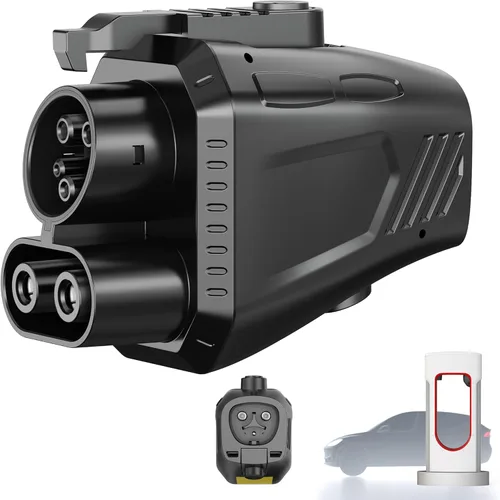 2026 actualizado para adaptador NACS a CCS, [máximo 500 A 1000 V] Adaptador de carga de vehículo eléctrico de carga rápida, adaptador de cargador