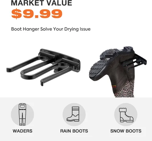 Vista 7 de FISHINGSIR Fishing Waders for Men, 2-Ply Nylon/PVC Waterproof Women Chest Wader with Boots, Bootfoot Hunting Waders