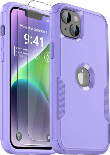 Vista 18 de Funda para iPhone 12, 2 protectores de pantalla de vidrio templado, 10 pies a prueba de caídas, antideslizante, a prueba de golpes, para iPhone 12