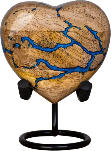 Vista 11 de Urnas de cremación de madera - Urnas Leagcy (corazón pequeño de recuerdo)