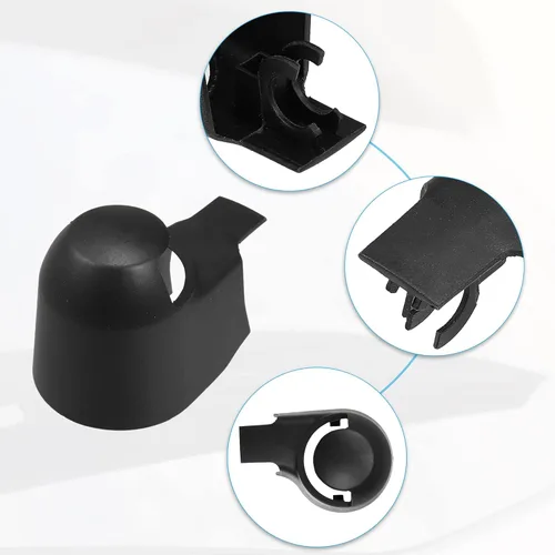 Vista 4 de ACROPIX Tapa de tuerca de brazo de limpiaparabrisas trasero para Volkswagen GTI - Paquete de 1 color negro